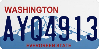 WA license plate AYQ4913