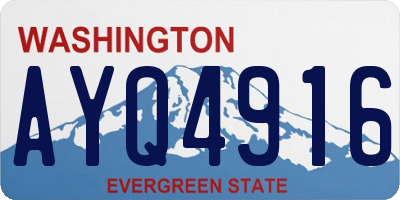 WA license plate AYQ4916