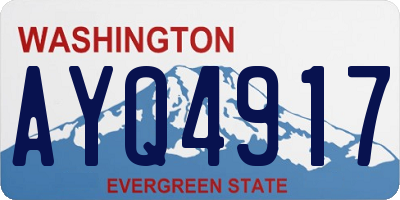 WA license plate AYQ4917