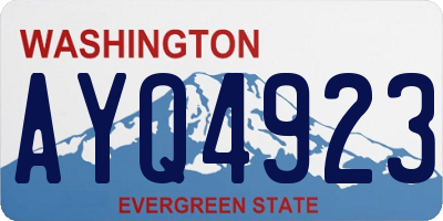 WA license plate AYQ4923