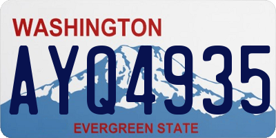 WA license plate AYQ4935
