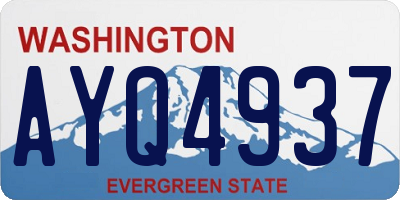 WA license plate AYQ4937