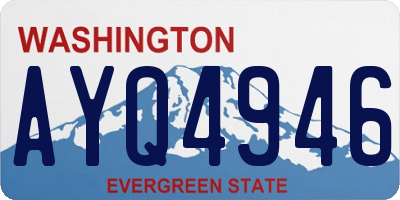WA license plate AYQ4946
