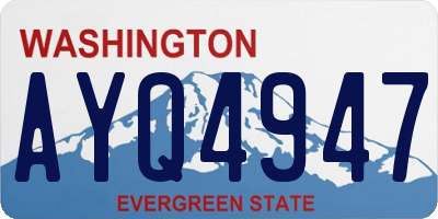 WA license plate AYQ4947