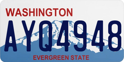 WA license plate AYQ4948