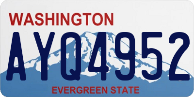 WA license plate AYQ4952