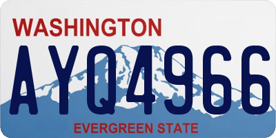 WA license plate AYQ4966