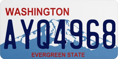 WA license plate AYQ4968