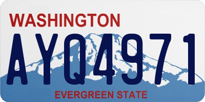 WA license plate AYQ4971