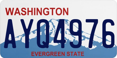 WA license plate AYQ4976