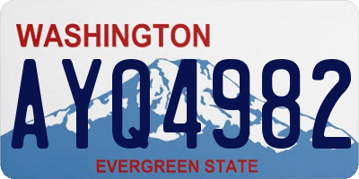 WA license plate AYQ4982