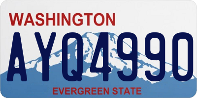 WA license plate AYQ4990