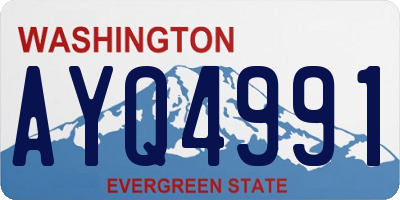 WA license plate AYQ4991