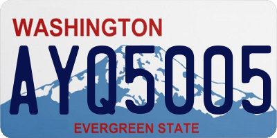 WA license plate AYQ5005