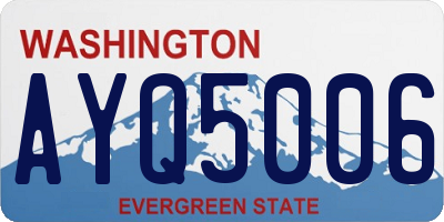 WA license plate AYQ5006
