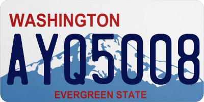 WA license plate AYQ5008