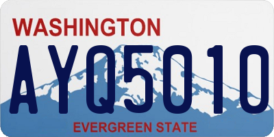 WA license plate AYQ5010