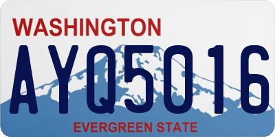 WA license plate AYQ5016