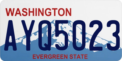 WA license plate AYQ5023