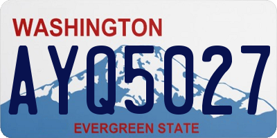 WA license plate AYQ5027
