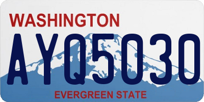 WA license plate AYQ5030