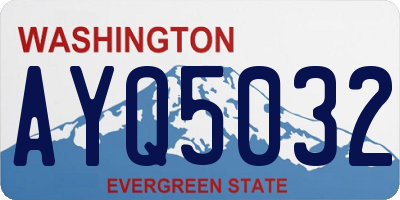 WA license plate AYQ5032