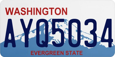 WA license plate AYQ5034