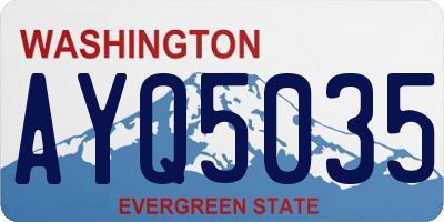 WA license plate AYQ5035