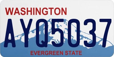 WA license plate AYQ5037