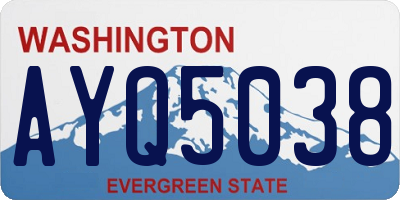 WA license plate AYQ5038