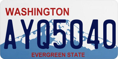 WA license plate AYQ5040