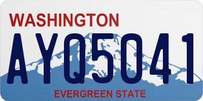 WA license plate AYQ5041
