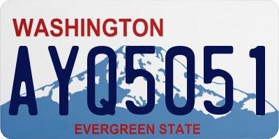 WA license plate AYQ5051