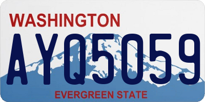 WA license plate AYQ5059