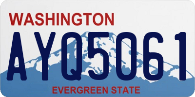 WA license plate AYQ5061