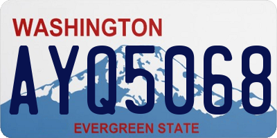 WA license plate AYQ5068
