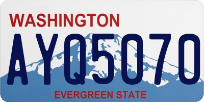 WA license plate AYQ5070