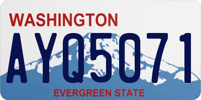WA license plate AYQ5071