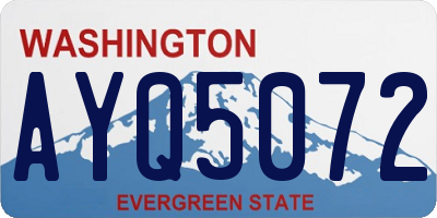 WA license plate AYQ5072
