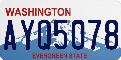 WA license plate AYQ5078