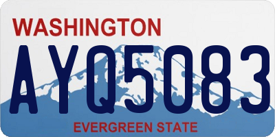 WA license plate AYQ5083