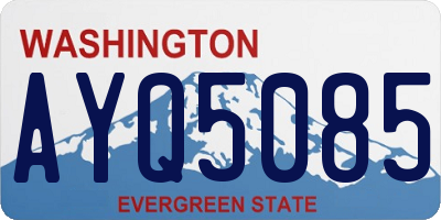 WA license plate AYQ5085