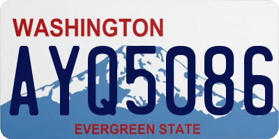 WA license plate AYQ5086