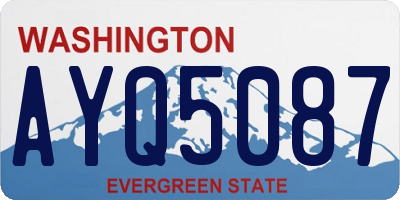 WA license plate AYQ5087