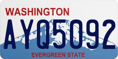 WA license plate AYQ5092