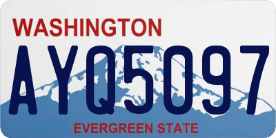 WA license plate AYQ5097