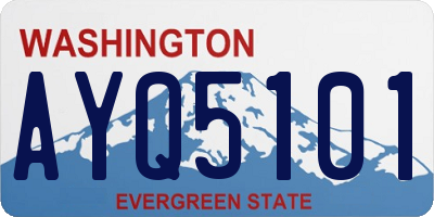 WA license plate AYQ5101