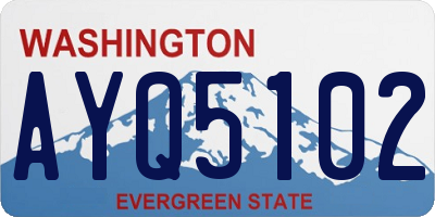WA license plate AYQ5102