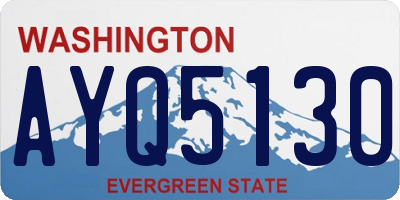 WA license plate AYQ5130