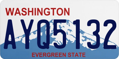 WA license plate AYQ5132